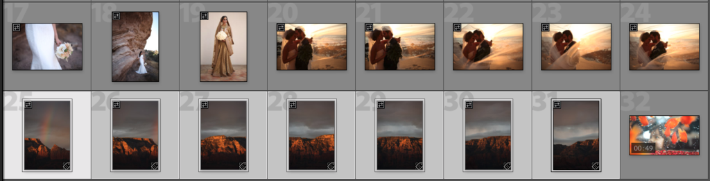 Selecting Image in Lightroom for Panorama