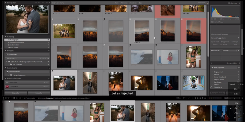 How to quickly cull images in lightroom library module
