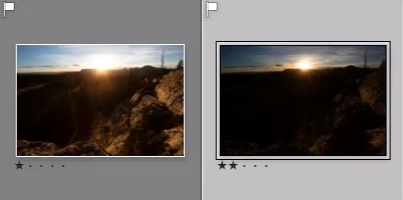 Starred images in Lightroom