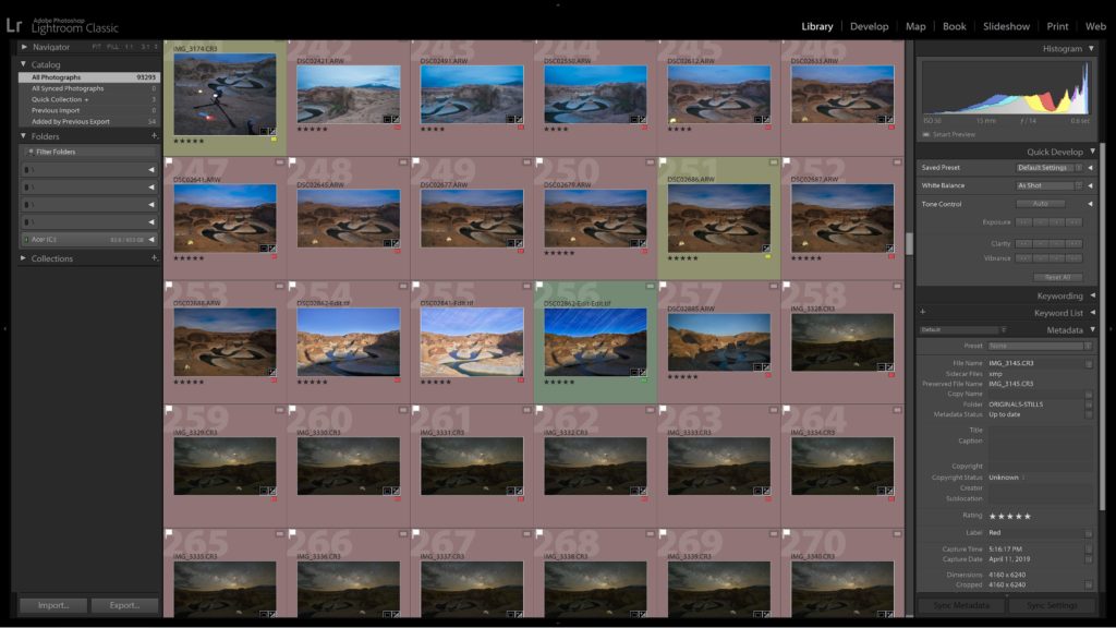 Best Lightroom Hotkeys Library flags ratings labels