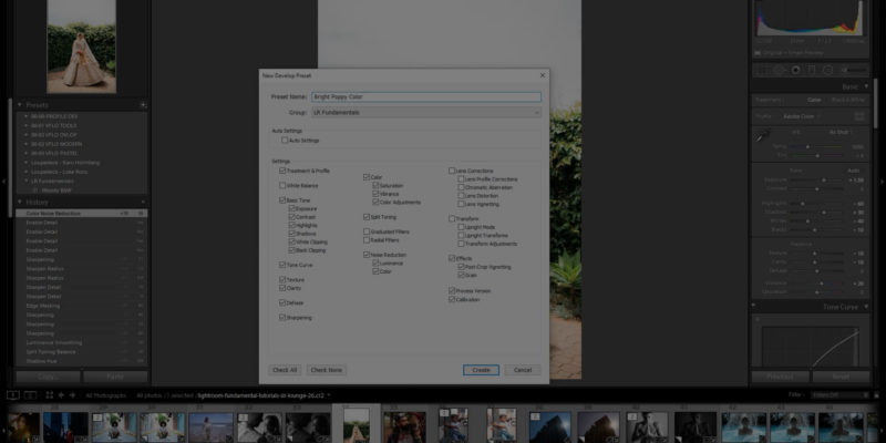 How to create presets to quickly edit photos in Lightroom