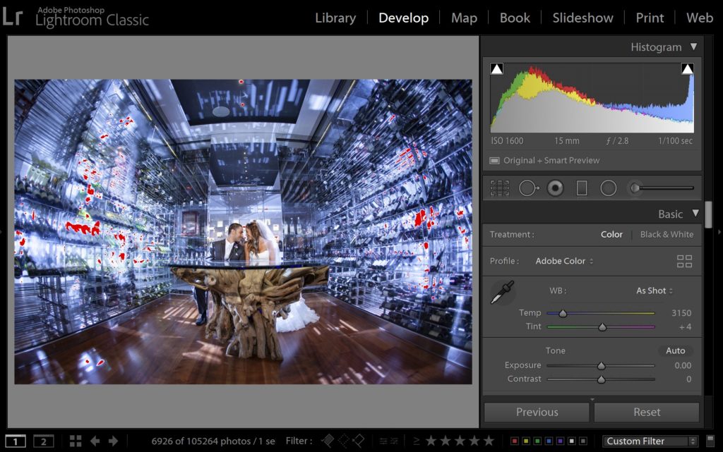 how to read a histogram expose to the left