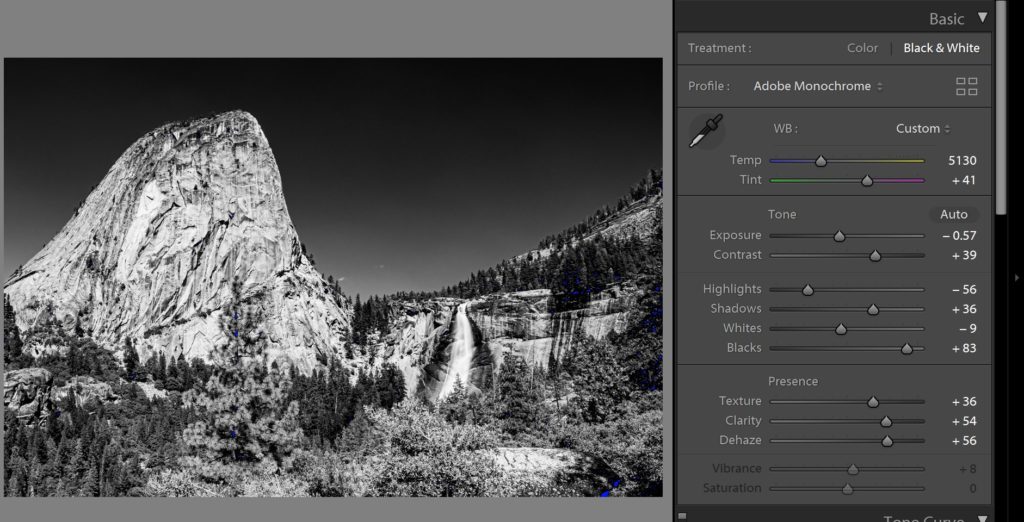 lightroom develop module tutorial black and white