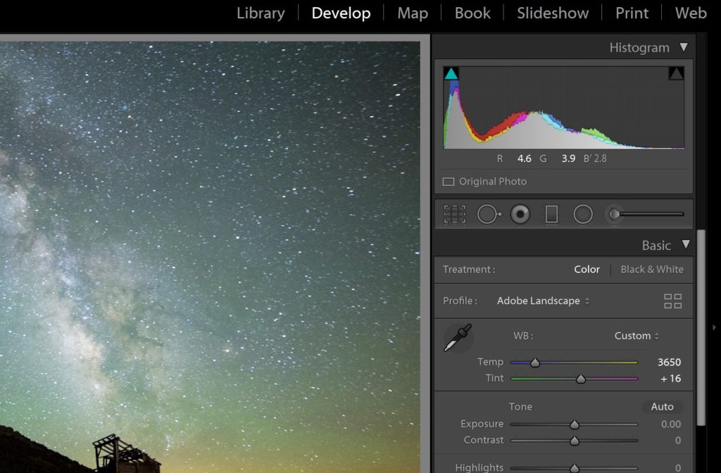 lightroom histogram develop module tutorial