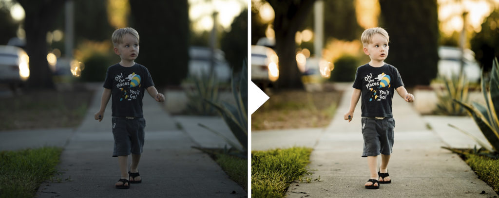 how to use lightroom presets Before After backlight