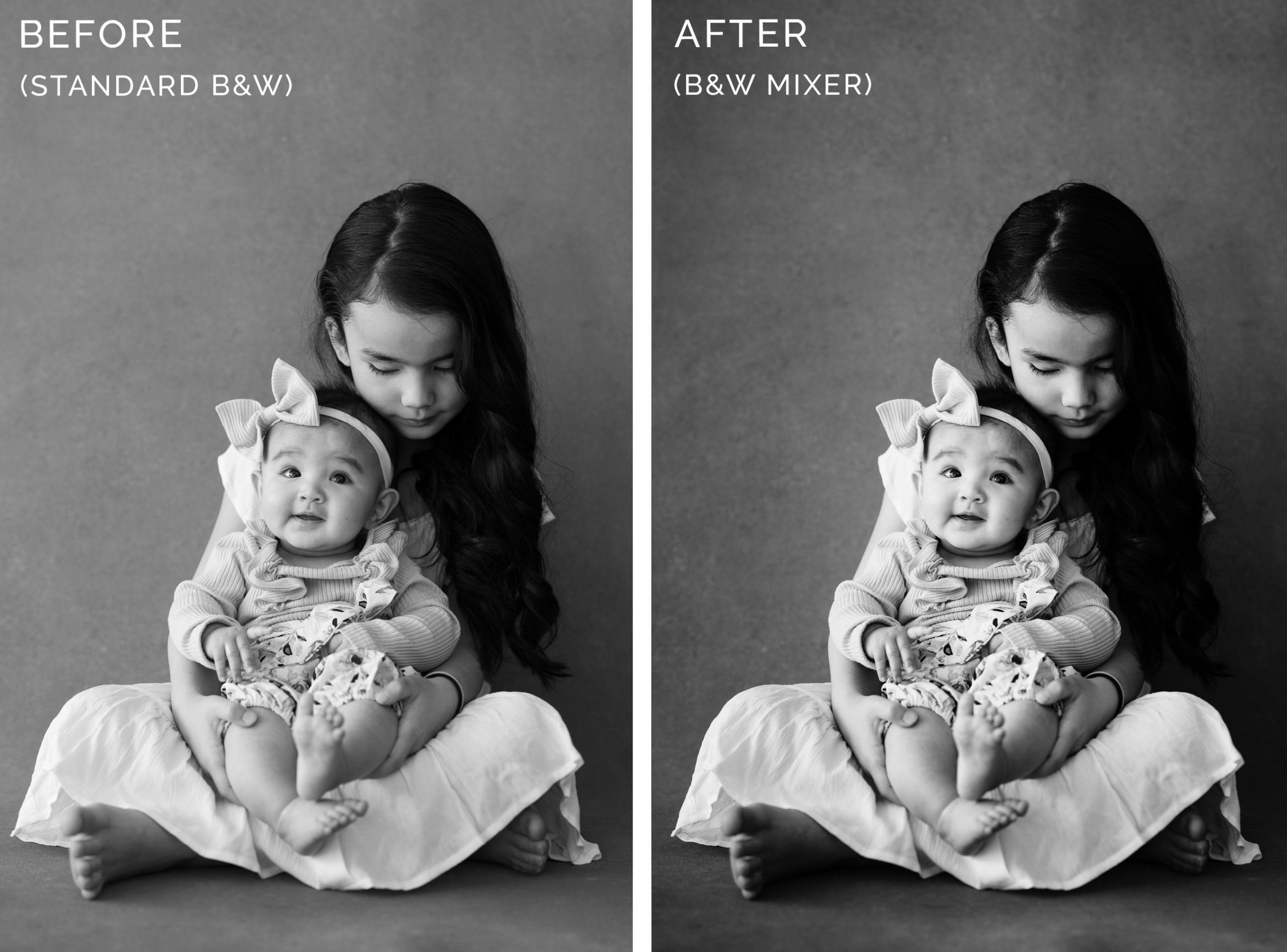 black white before after 2