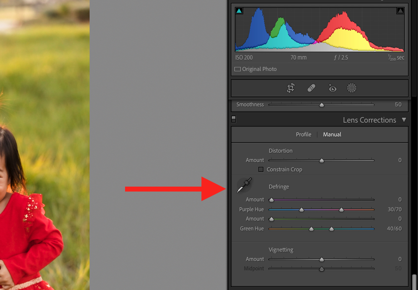 eyedropper tool lightroom