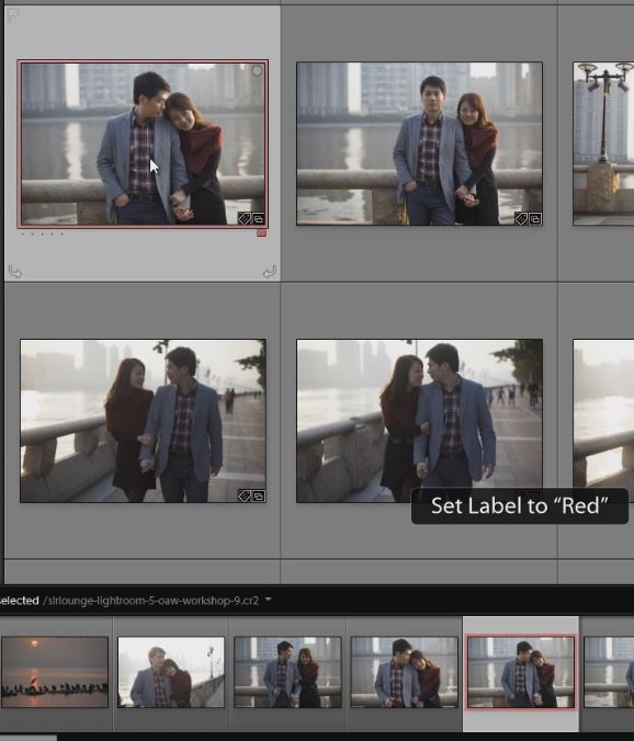 setting labels in lightroom