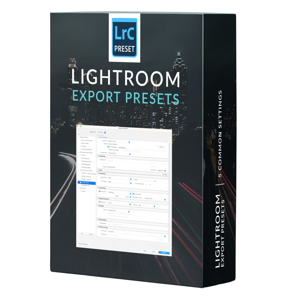 lightroom export presets squar